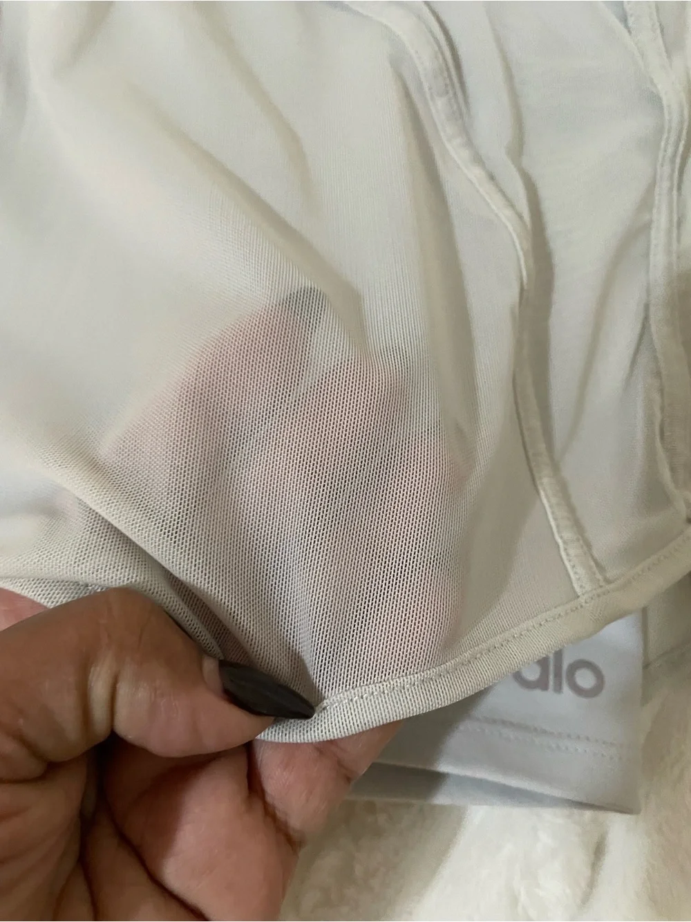 ALO Yoga Women’s White Run Short with Drawstring Waist